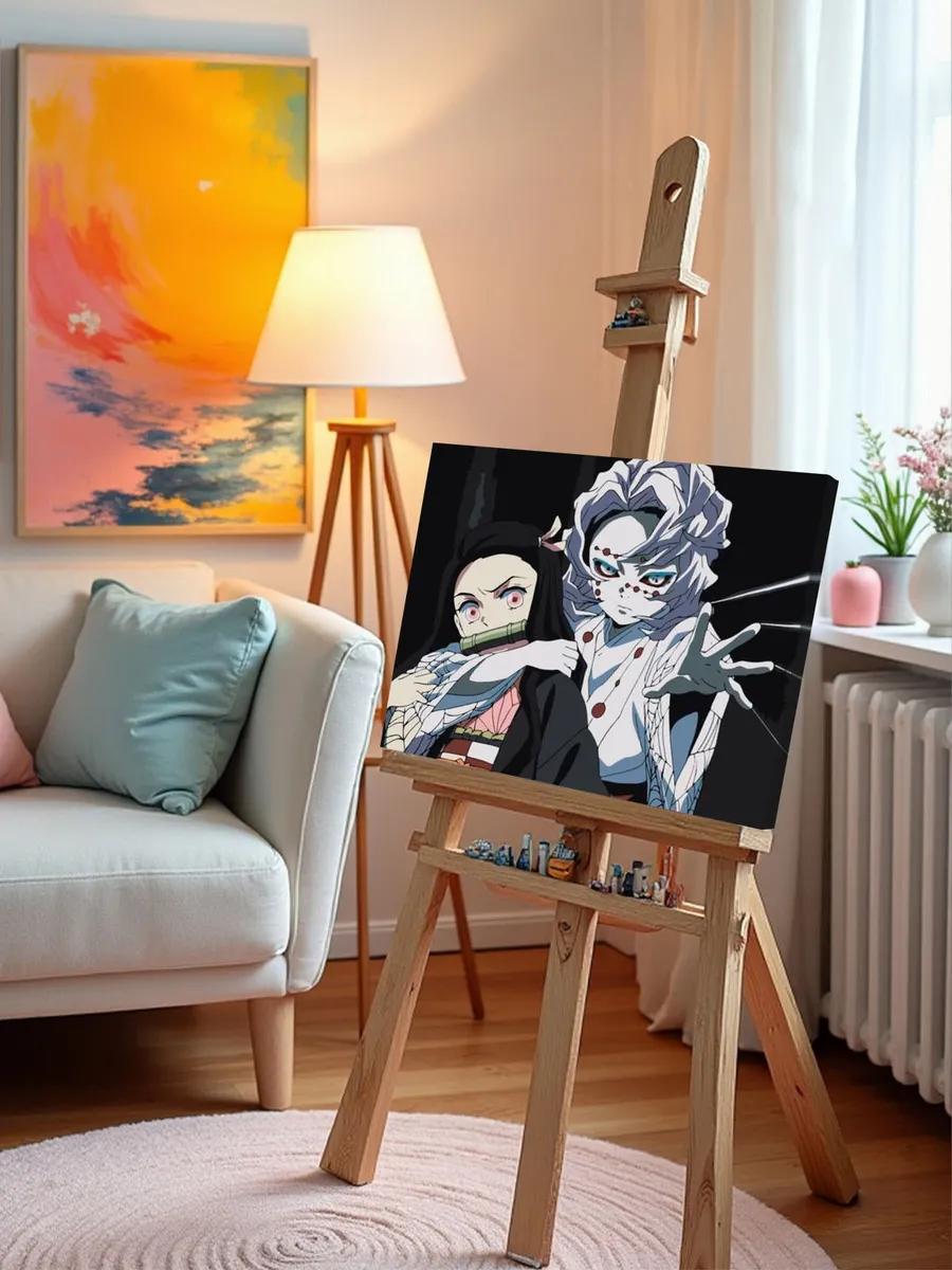 Картина по номерам «Клинок рассекающий демонов: Незуко Камадо и демон» — картинка 9