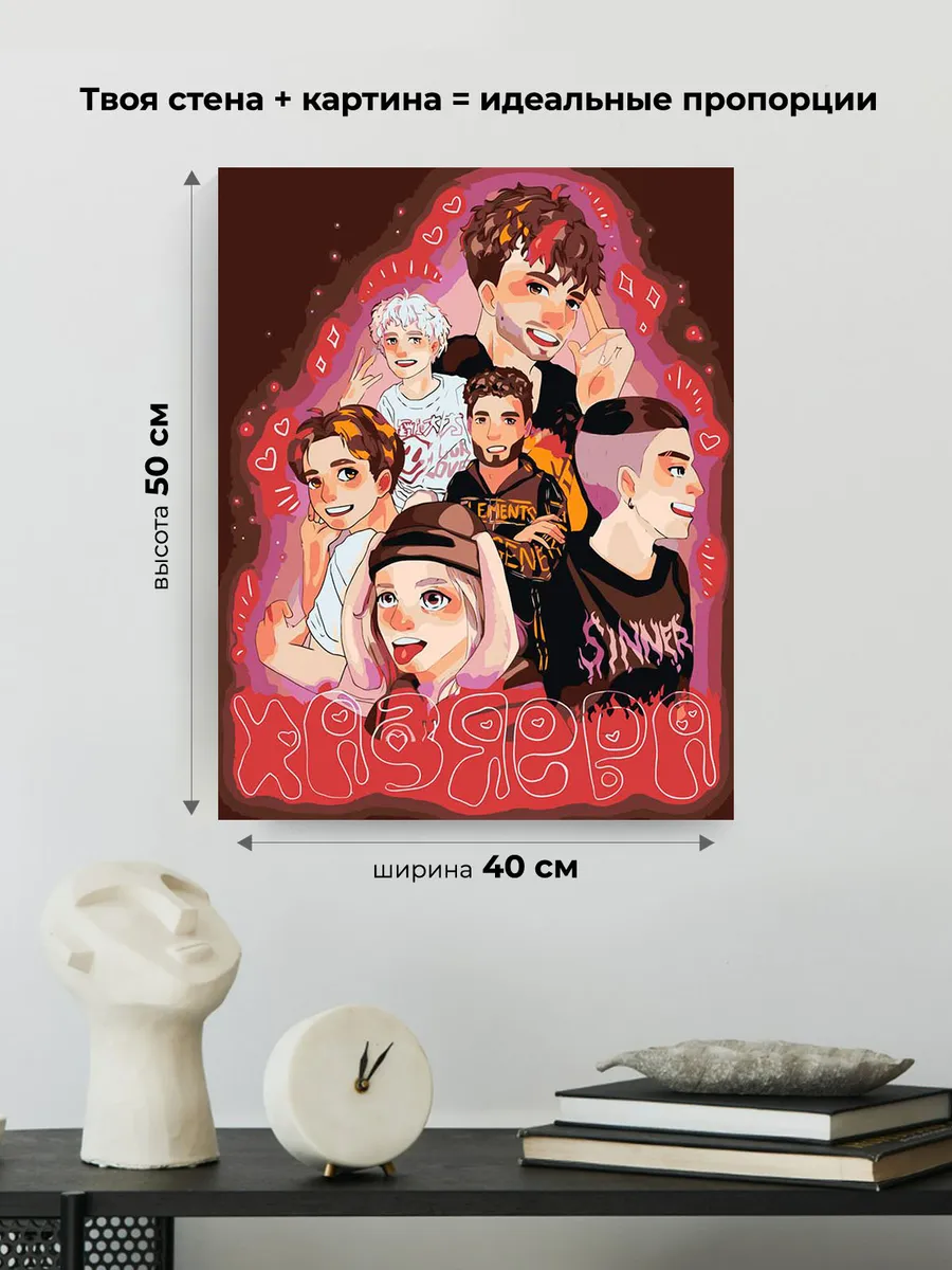 Картина по номерам «Твич стримеры Хазяева: Сквад Арт 2» — картинка 3