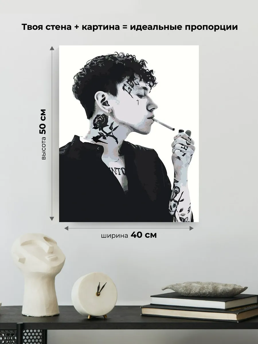 Картина по номерам «Три дня дождя: Глеб Викторов с сигаретой» — картинка 3