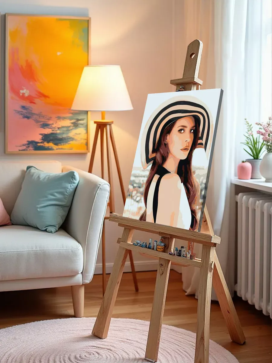 Картина по номерам «Lana Del Rey Лана Дель Рей: В шляпе 3» — картинка 9