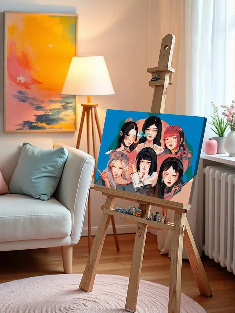 Картина по номерам «K-POP группа (G)I-dle Джи Айдл: Аниме арт 3» — картинка 9