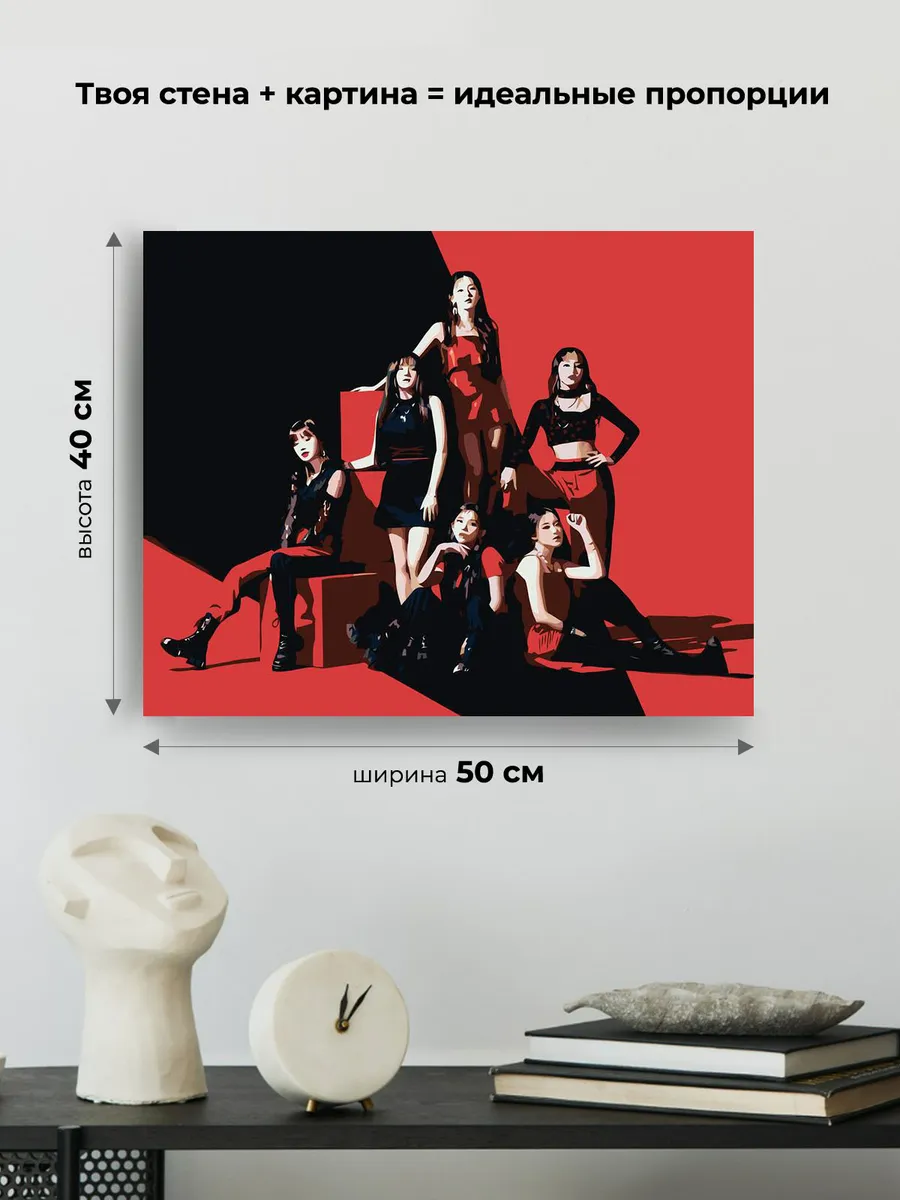 Картина по номерам «K-POP группа (G)I-dle Джи Айдл 3» — картинка 3