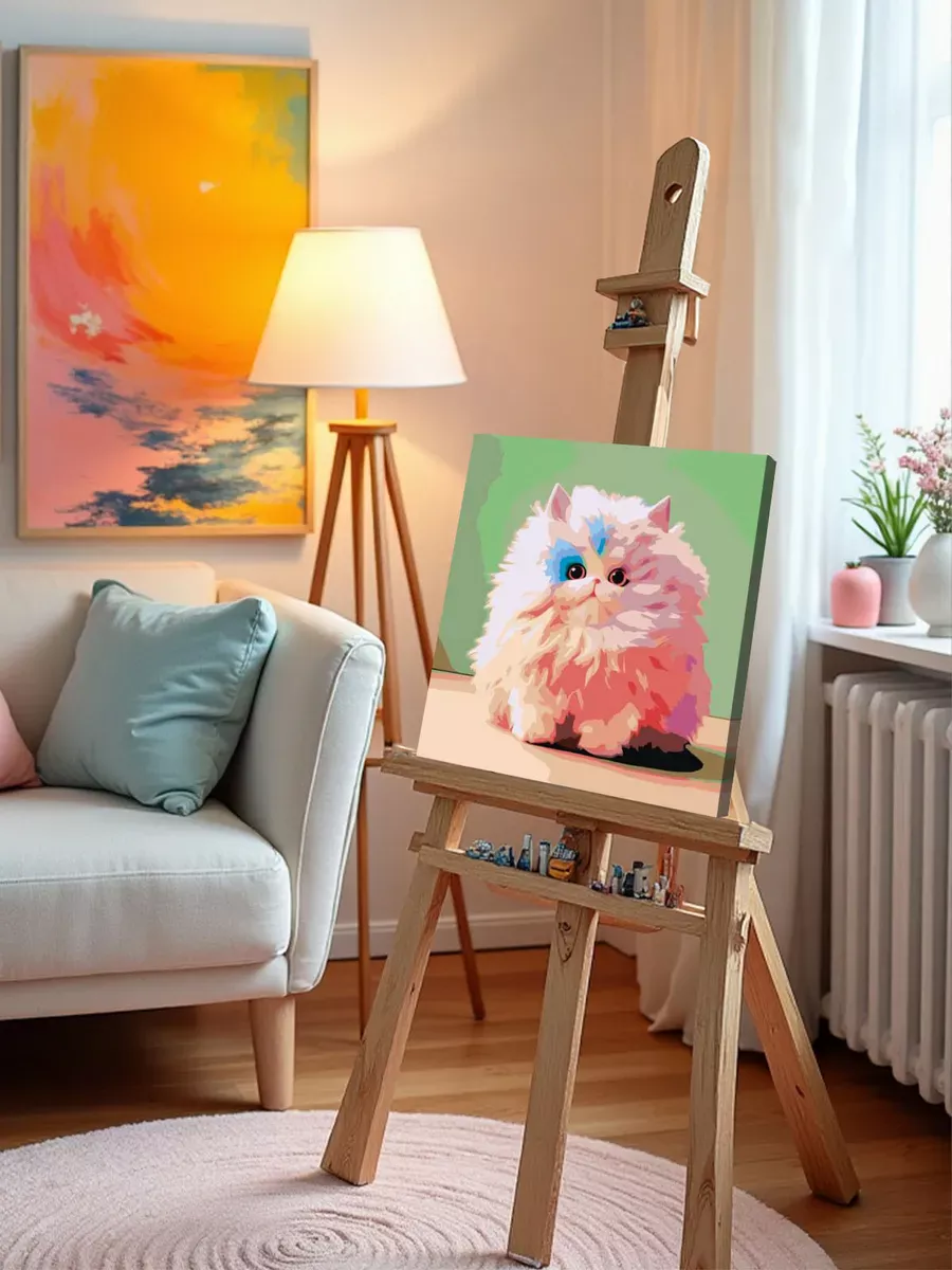 Картина по номерам «Супер пушистый котенок» — картинка 9