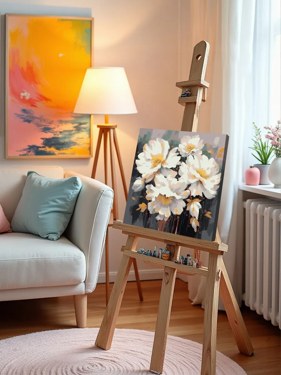 Картина по номерам «Цветы: Нежная композиция 2» — картинка 9