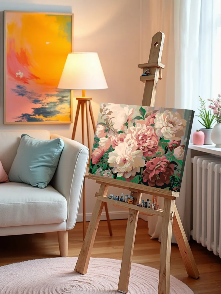 Картина по номерам «Цветы: Нежные чайные розы» — картинка 10