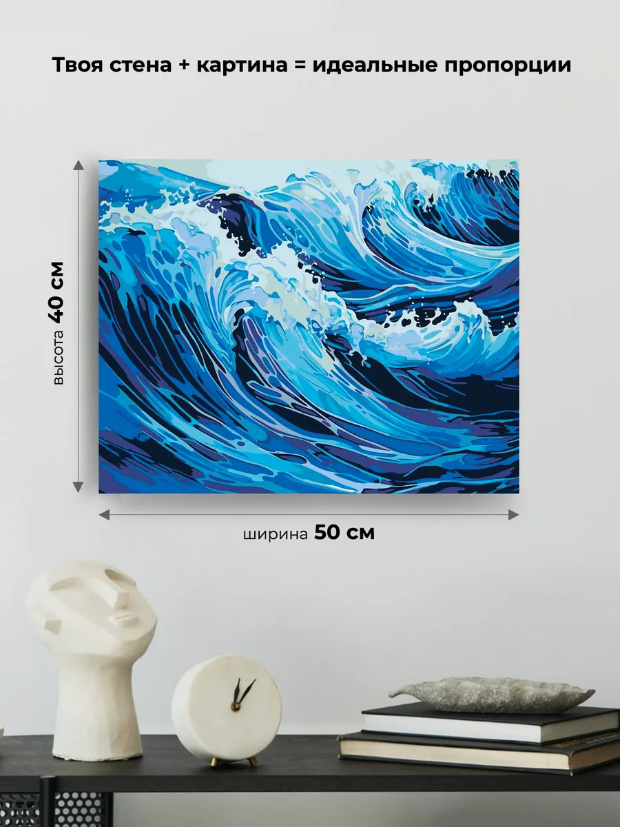 Картина по номерам «Море: Живописные волны» — картинка 3