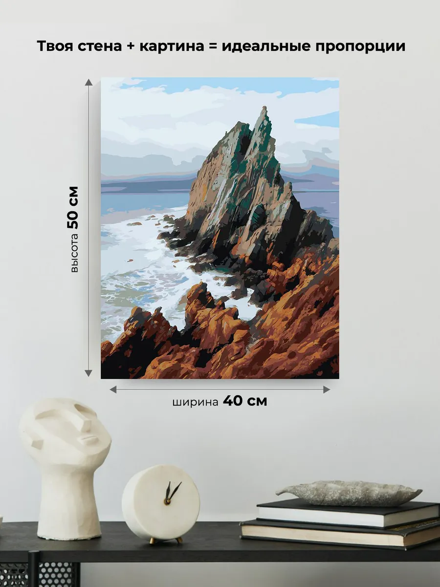 Картина по номерам «Море: Скалистый берег 2» — картинка 3