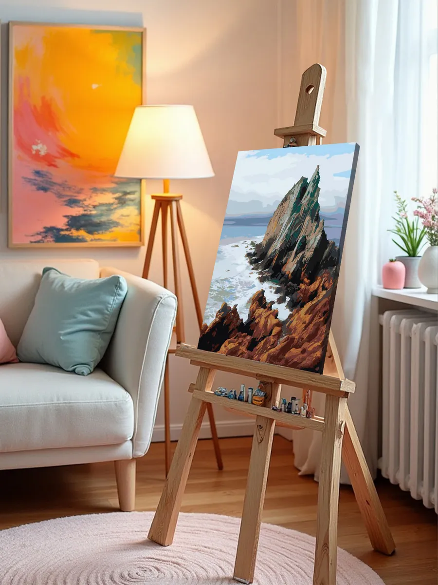 Картина по номерам «Море: Скалистый берег 2» — картинка 10