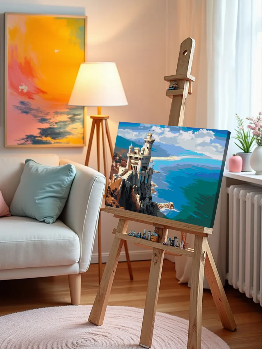 Картина по номерам «Море: Замок на скалистом берегу» — картинка 9