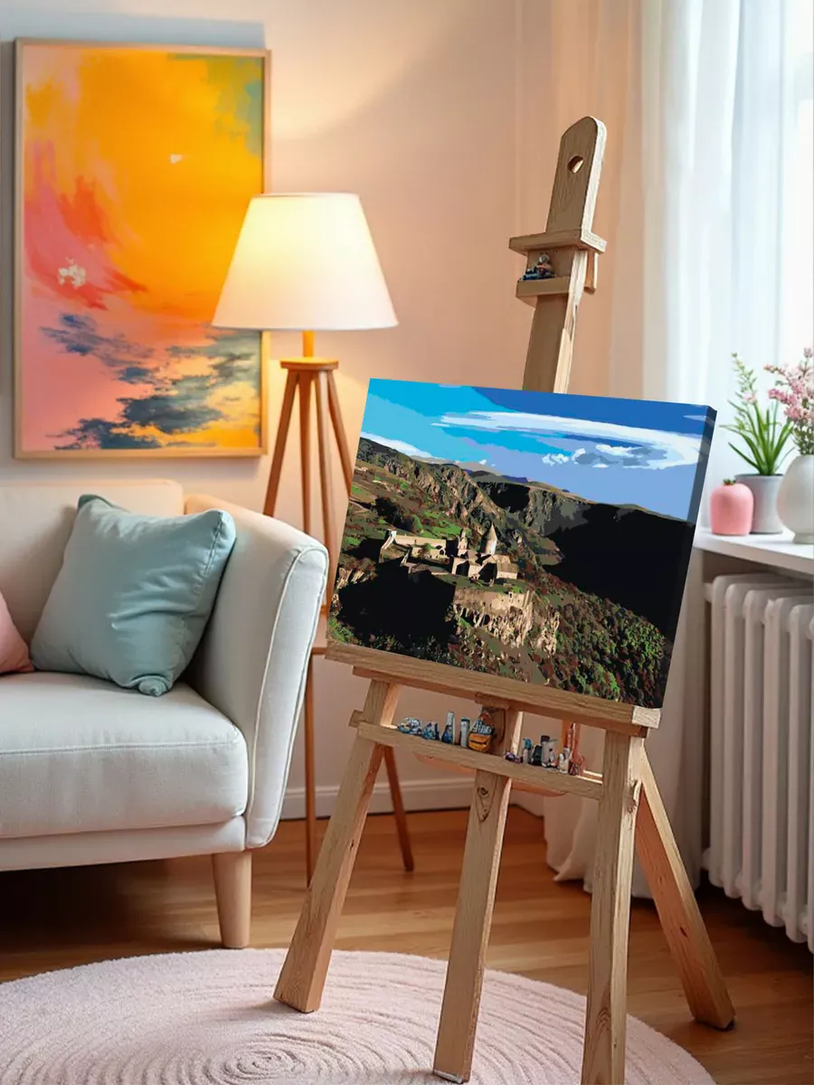 Картина по номерам «Армения: монастырь Татев в горах» — картинка 9