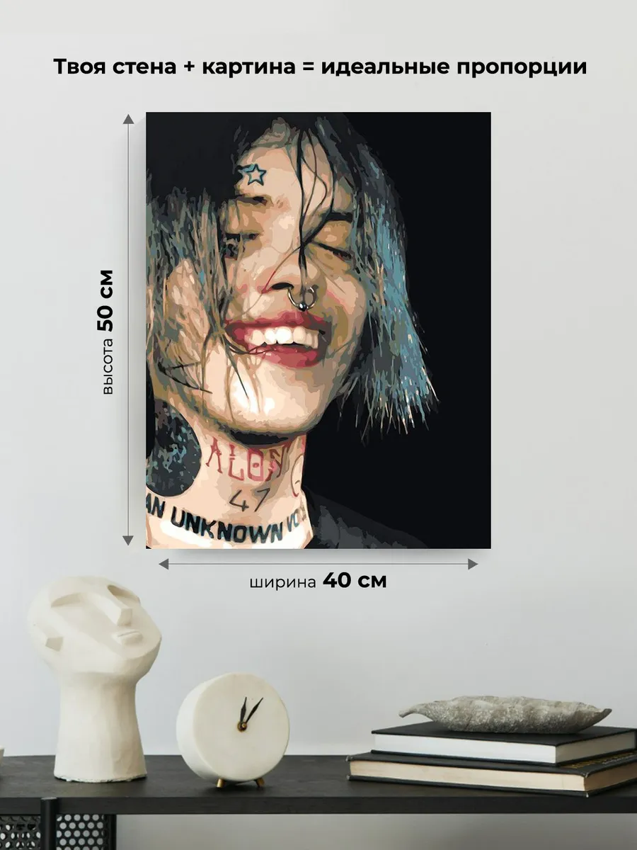 Картина по номерам «Рок и рэп музыкант Джизус DZHIZUS» — картинка 3