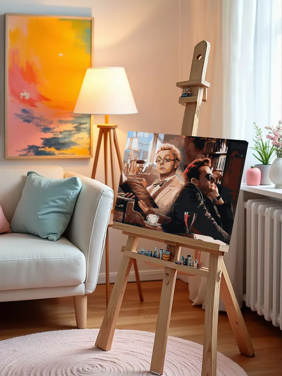 Картина по номерам «Благие знамения: Азирафель и Кроули 9» — картинка 9