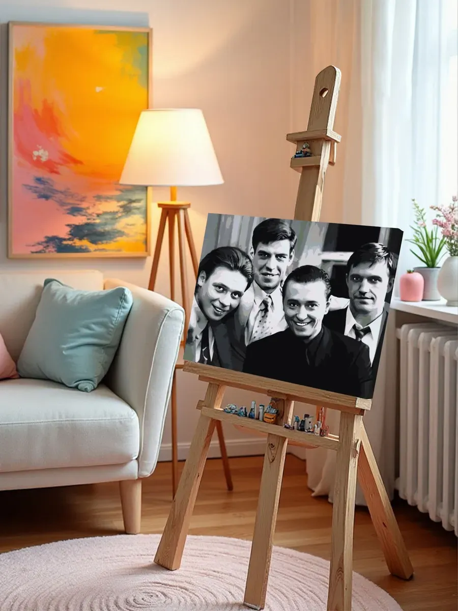 Картина по номерам «Бригада: Белый, Кос, Пчёла и Фил 2» — картинка 9