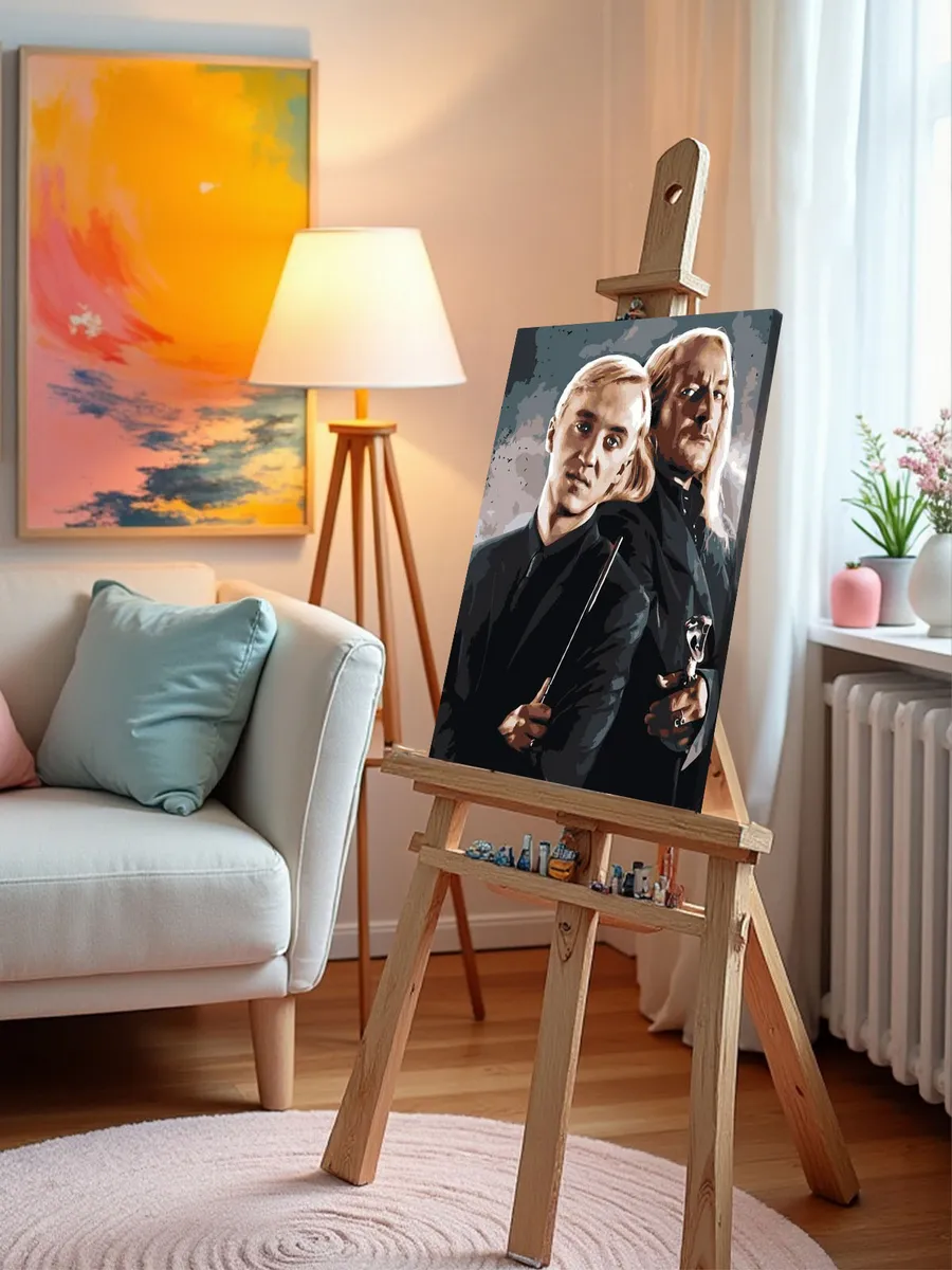 Картина по номерам «Гарри Поттер: Драко и Люциус Малфой» — картинка 9