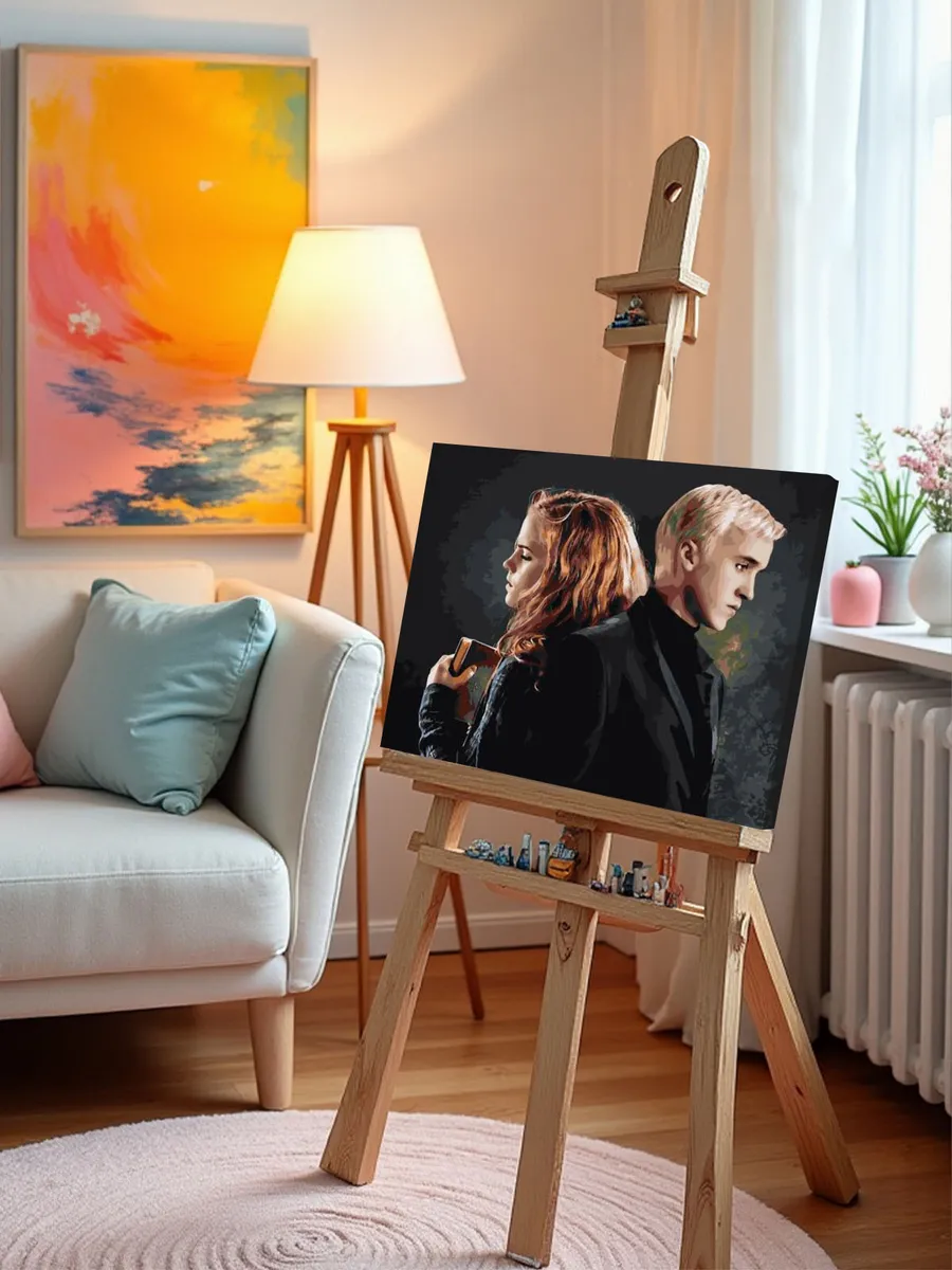 Картина по номерам «Гарри Поттер: Драмиона - Драко Малфой и Гермиона 2» — картинка 9