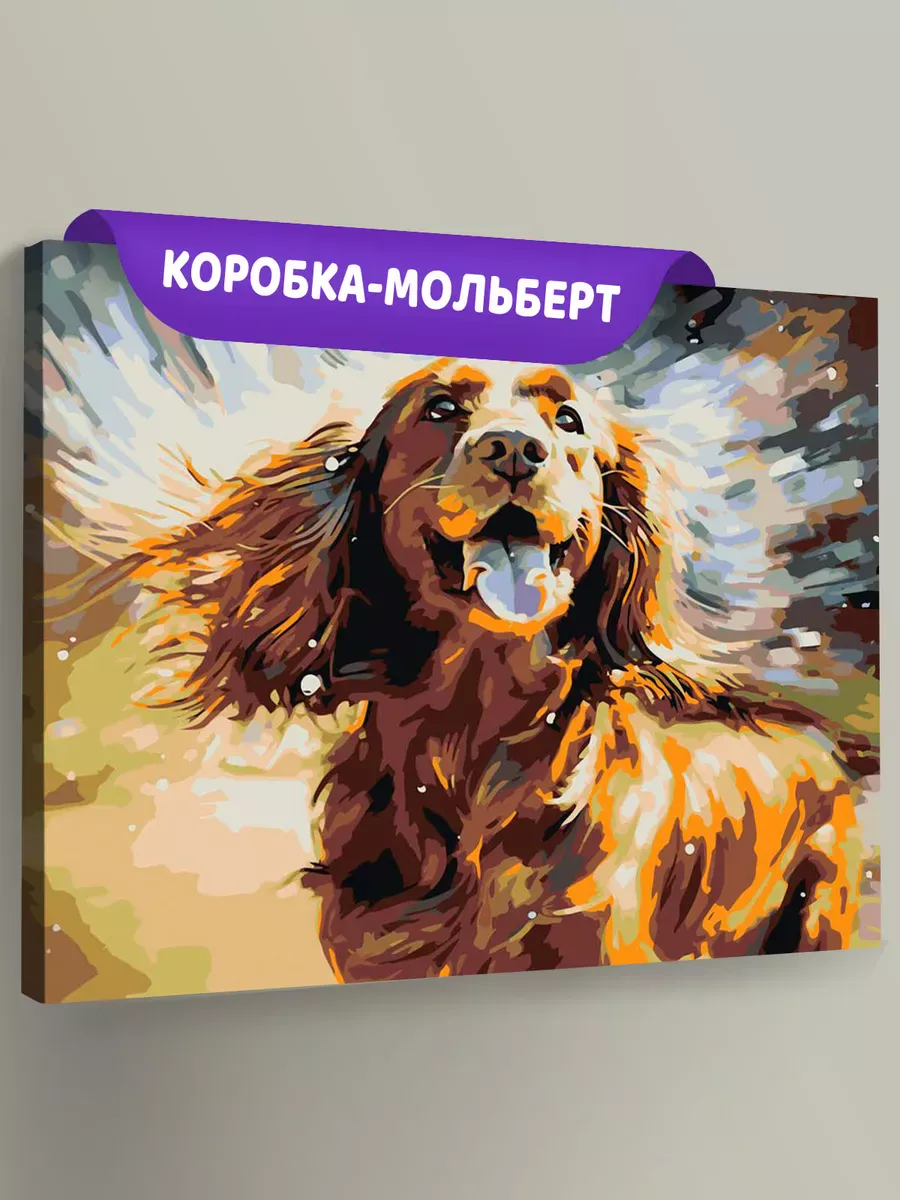 Картина по номерам «Собака Спаниель и брызги воды» Картина по номерам «Собака Спаниель и брызги воды»