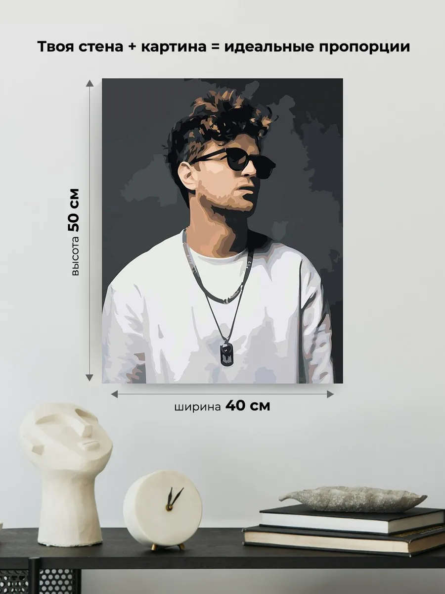 Картина по номерам «Рэпер ЛСП LSP: Олег портрет 3» — картинка 3