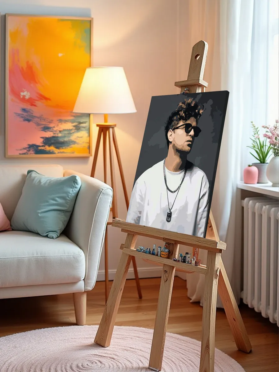 Картина по номерам «Рэпер ЛСП LSP: Олег портрет 3» — картинка 9