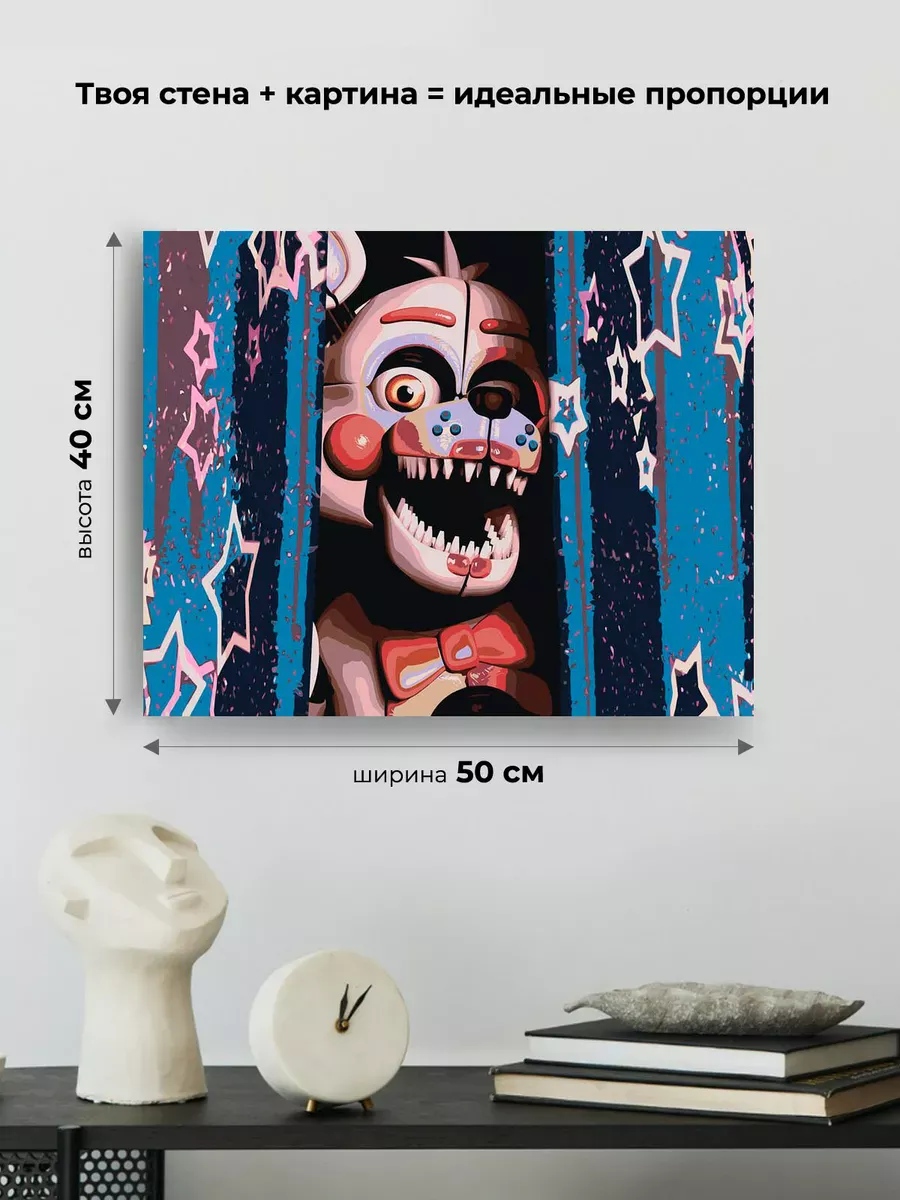 Картина по номерам «Фнаф Freddy's Фантайм Фокси» — картинка 3