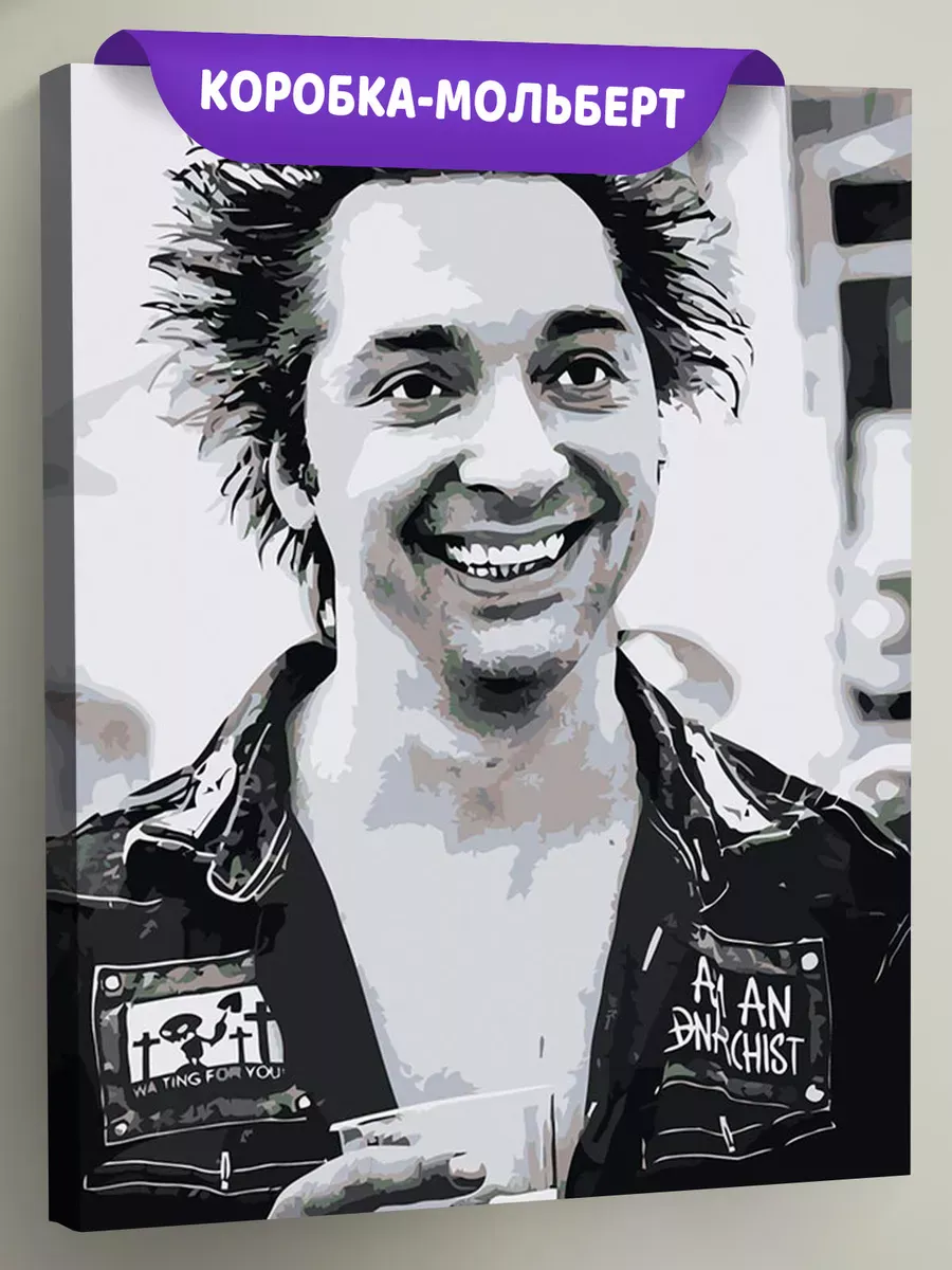 Картина по номерам «КиШ Король и Шут рок: Горшенев монохром» Картина по номерам «КиШ Король и Шут рок: Горшенев монохром»