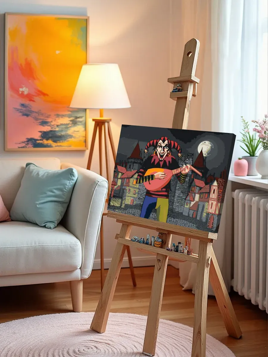 Картина по номерам «КиШ Король и Шут рок: Арт с городом» — картинка 9