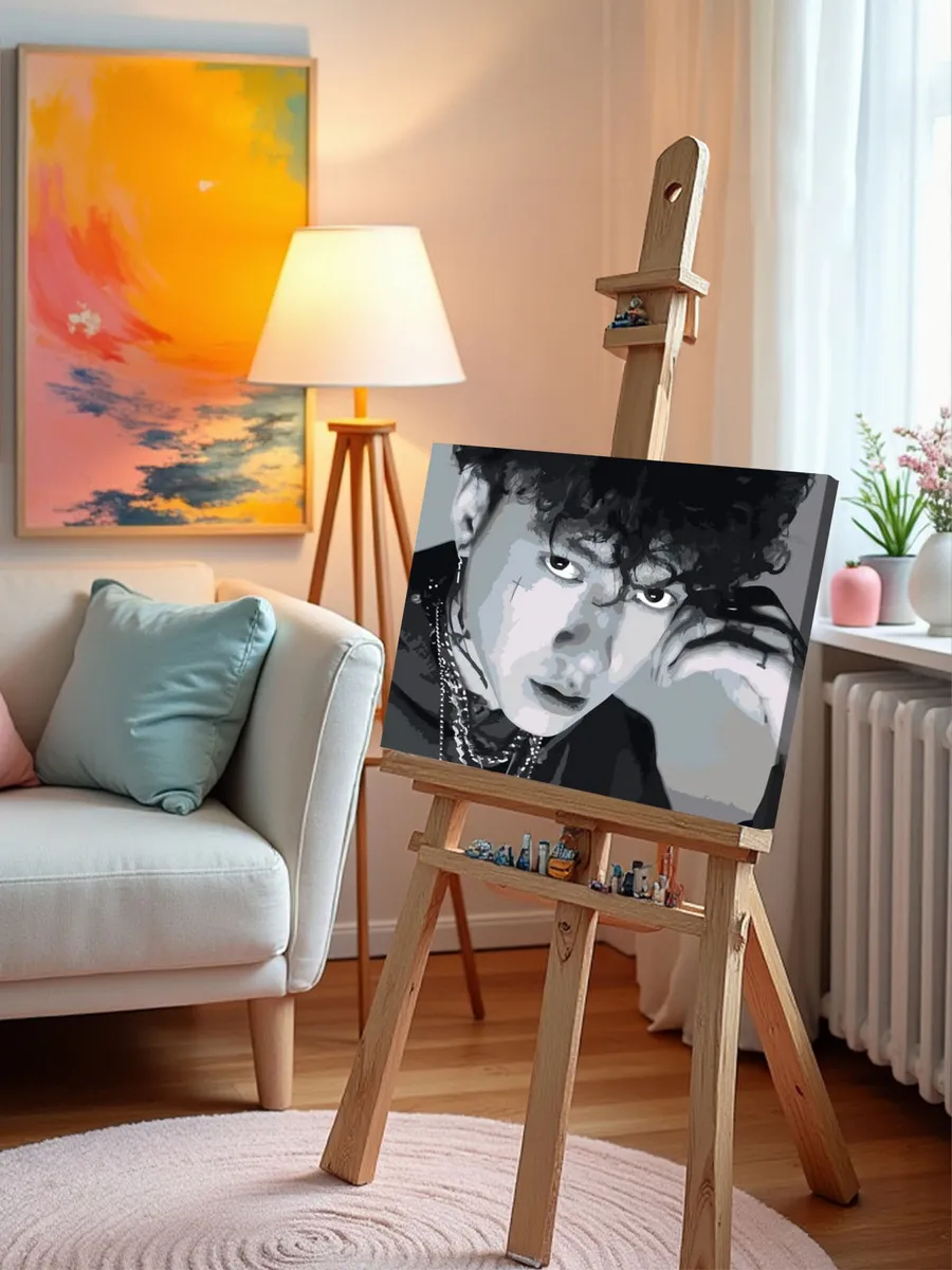 Картина по номерам «Три дня дождя: Глеб Викторов монохром 3» — картинка 9