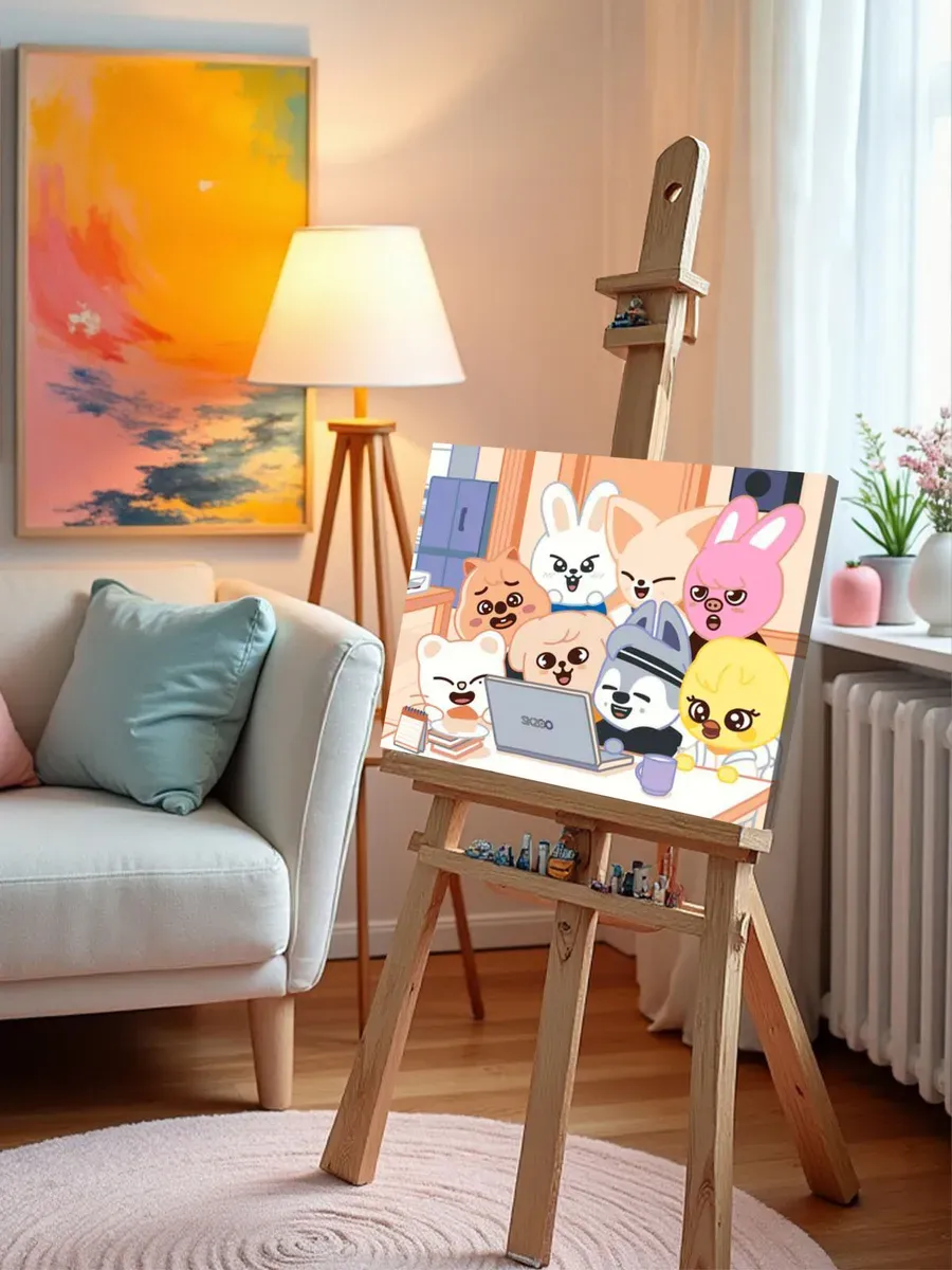 Картина по номерам «Stray Kids Стрей Кидс KPOP кпоп: Аниме» — картинка 9