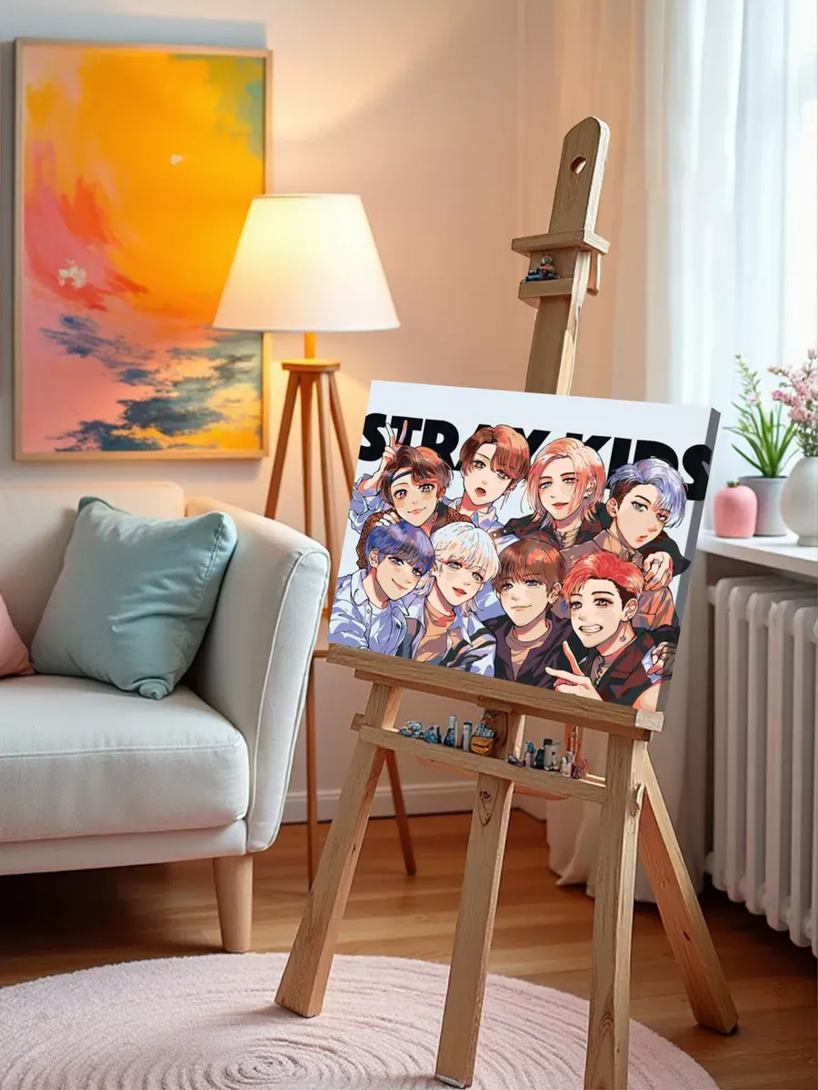 Картина по номерам «Stray Kids Стрей Кидс KPOP кпоп: Аниме» — картинка 9