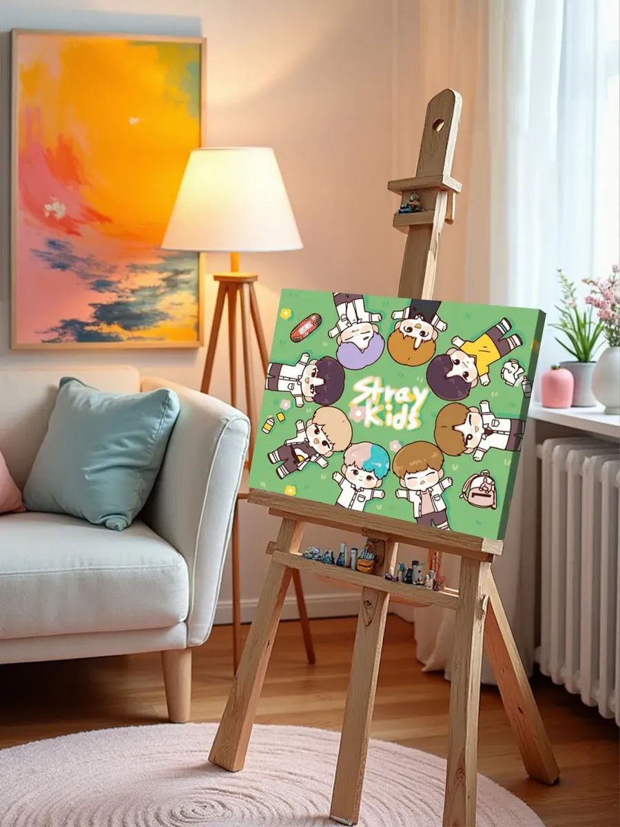 Картина по номерам «Stray Kids Стрей Кидс KPOP кпоп: Аниме» — картинка 10