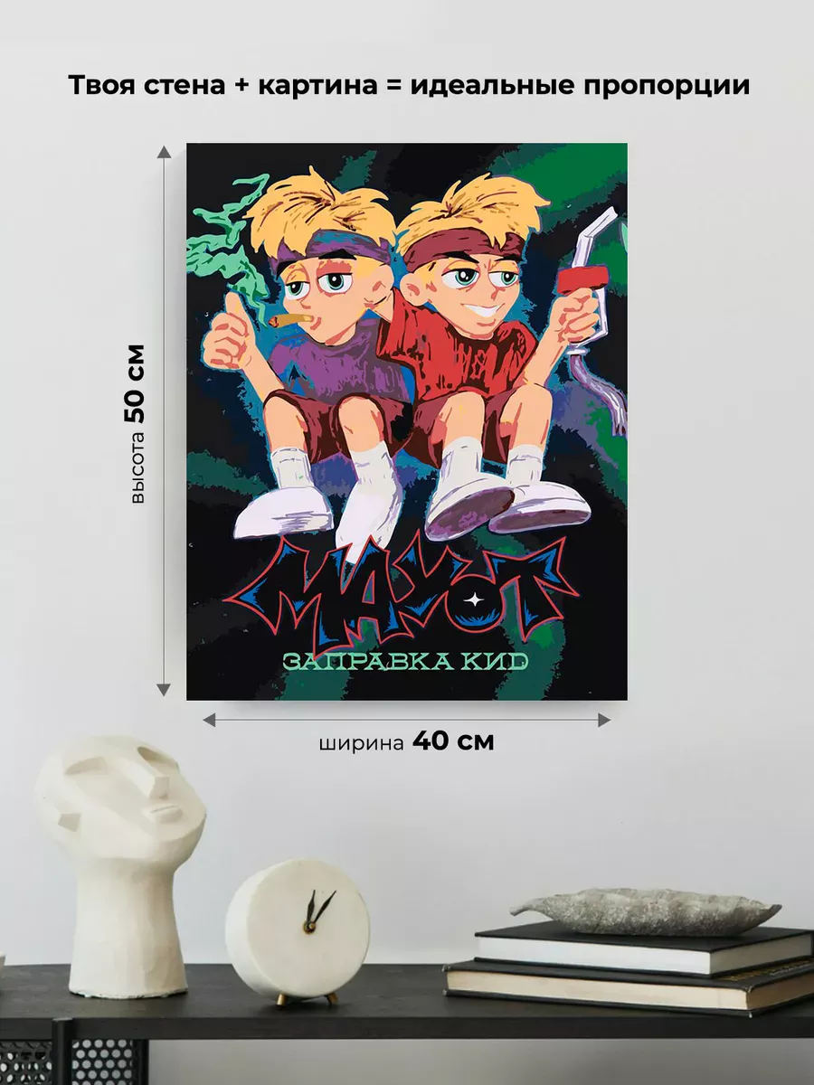 Картина по номерам «Mayot Майот Моет: альбом Заправка Кид» — картинка 3