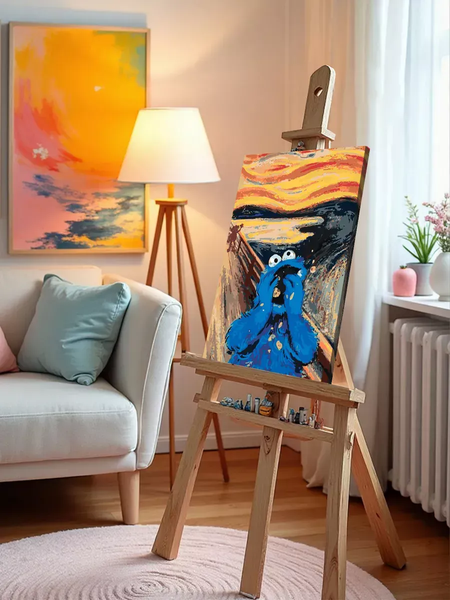 Картина по номерам «Крик Мунка: Улица Сезам Коржик 40х50» — картинка 9