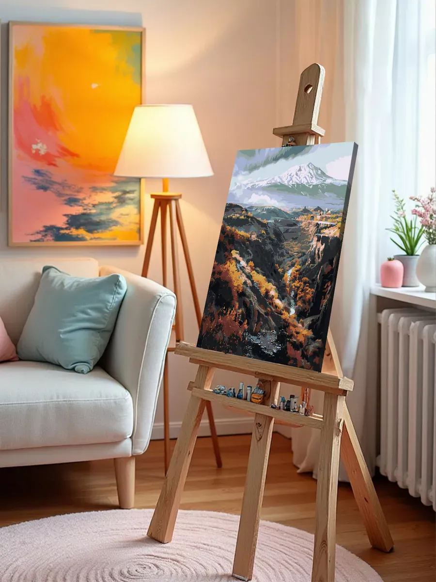 Картина по номерам «Армения: ущелье в горах, осень 40x50» — картинка 9