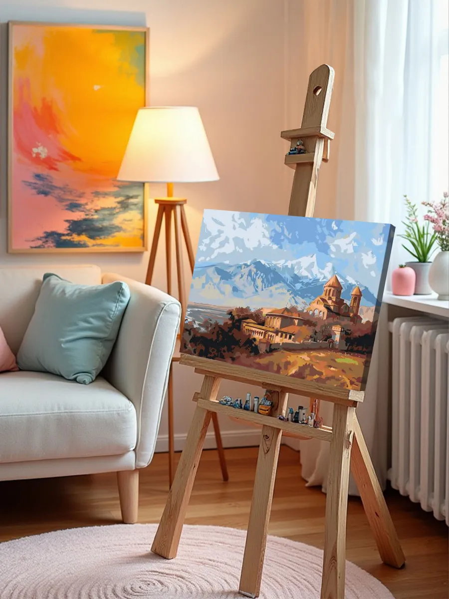 Картина по номерам «Армения: монастырь и гора Арарат 40x50» — картинка 9