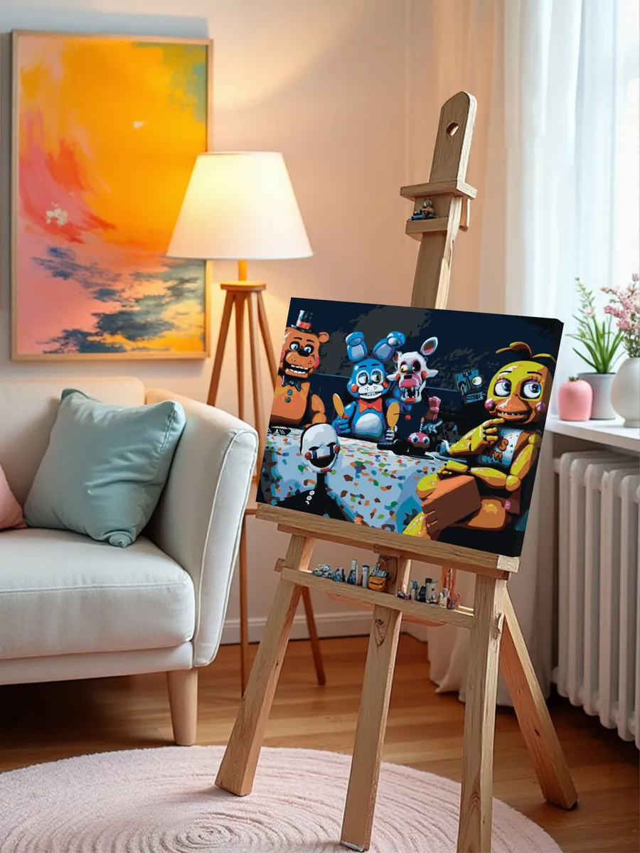 Картина по номерам «Фнаф Five nights at Freddy's Аниматроники» — картинка 9