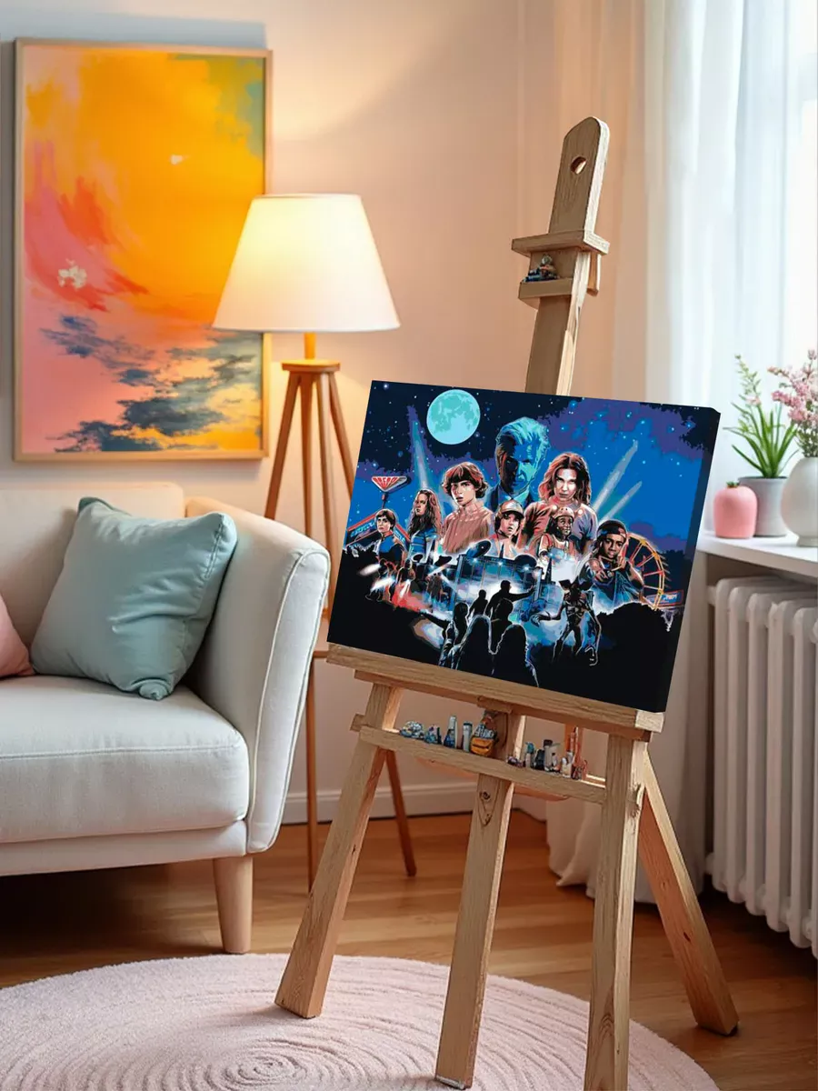 Картина по номерам «Очень странные дела ОСД: Герои арт 40x50» — картинка 9