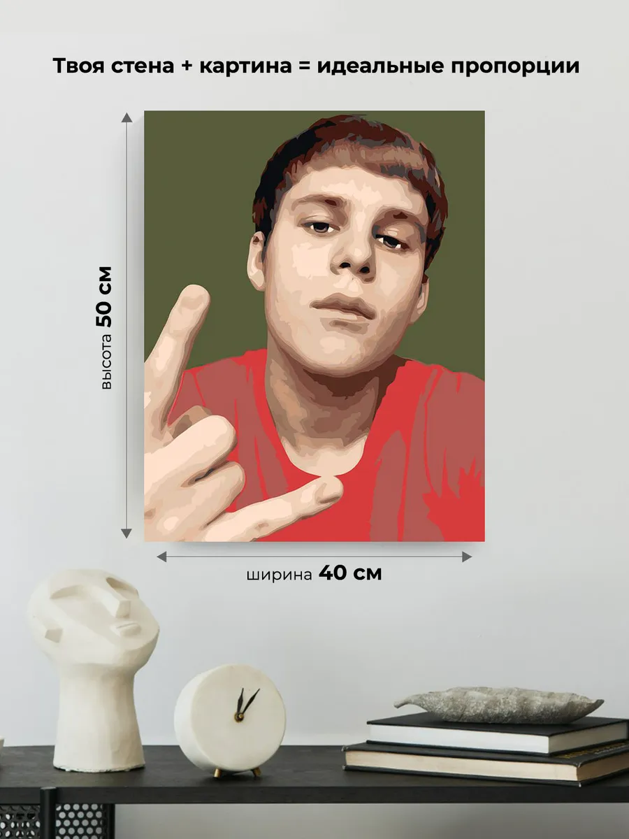 Картина по номерам «Рэп музыкант Toxis Токсис: Андрей портрет» — картинка 3