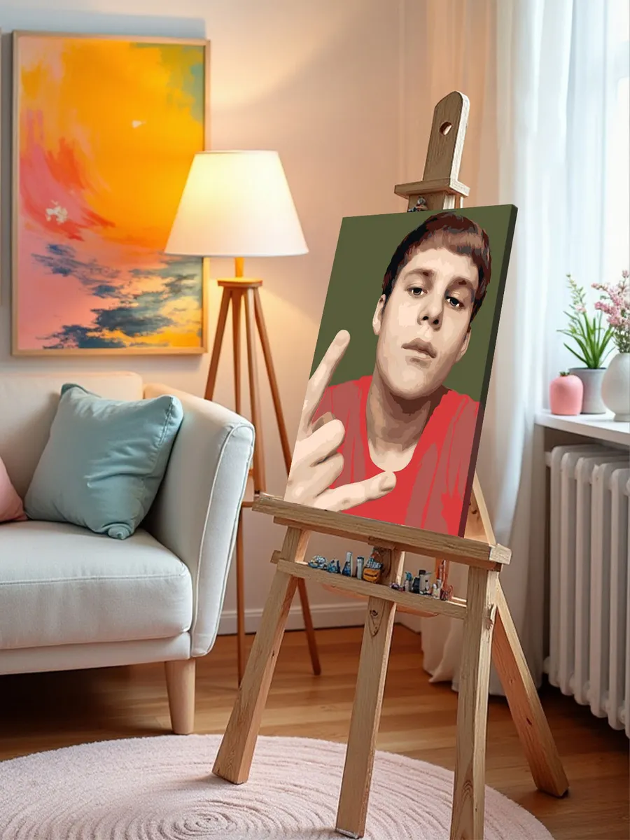 Картина по номерам «Рэп музыкант Toxis Токсис: Андрей портрет» — картинка 9