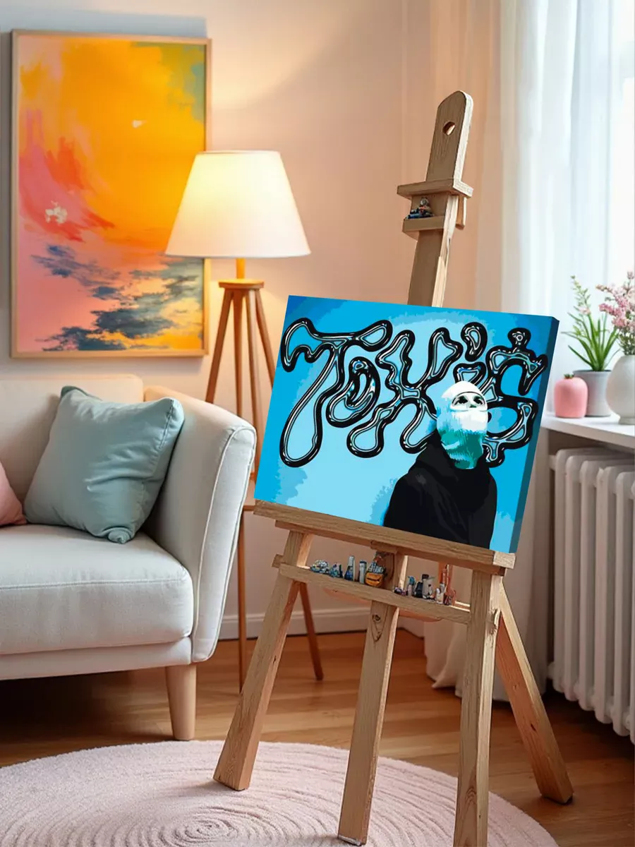 Картина по номерам «Рэп музыкант Toxis Токсис: Андрей арт» — картинка 9