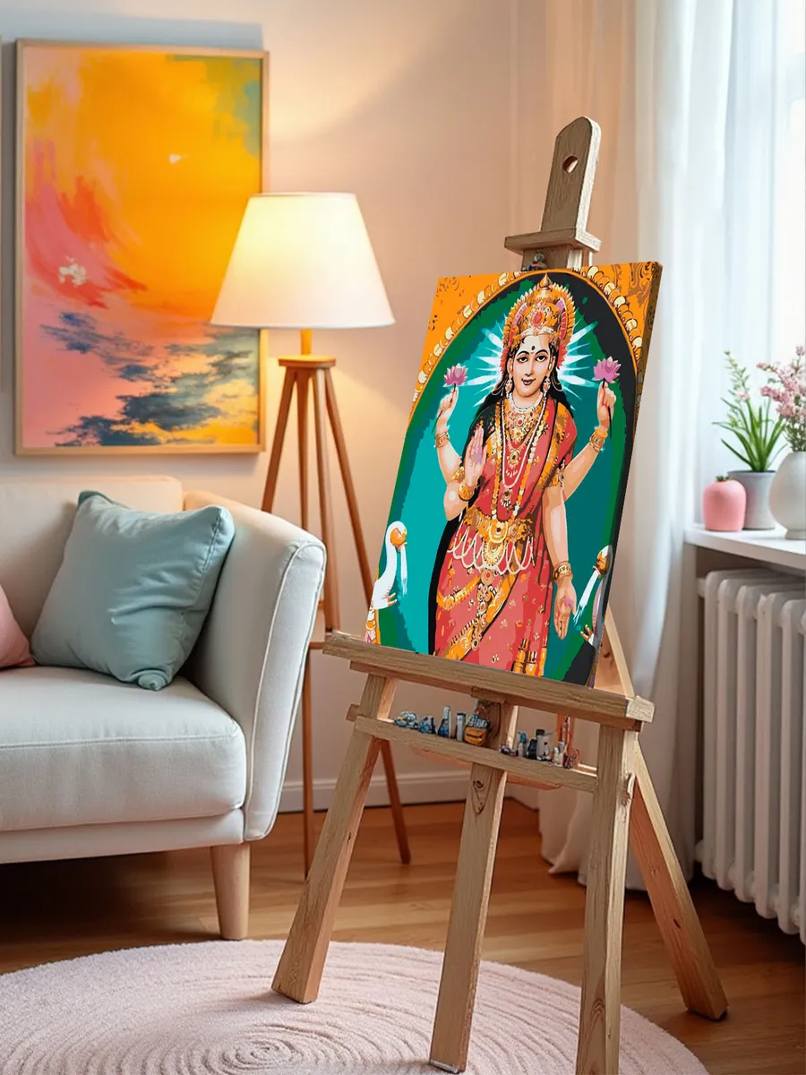 Картина по номерам «Религия индуизм, Индия: богиня Лакшми» — картинка 10