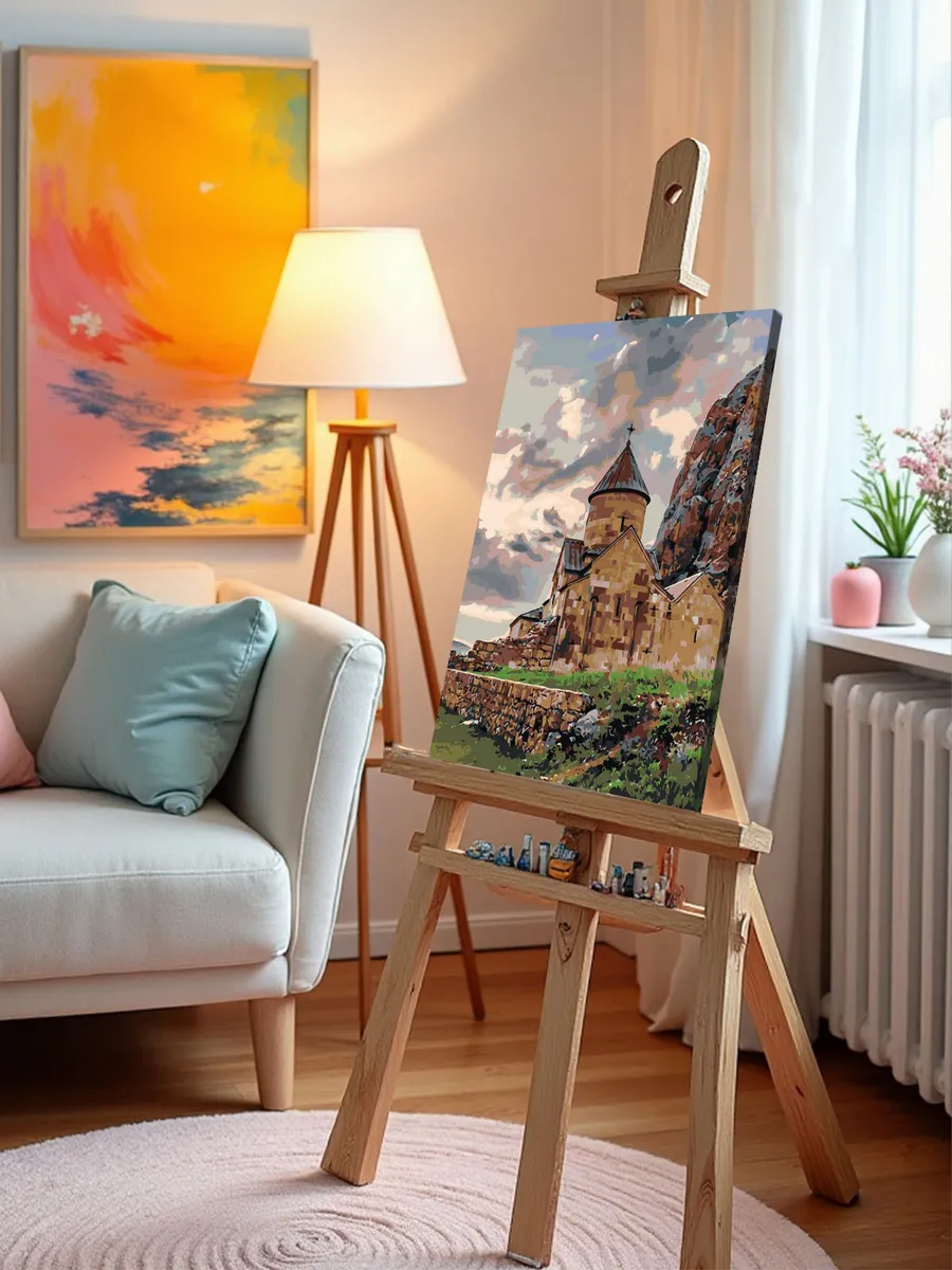 Картина по номерам «Армения: монастырь Нораванк в горах 40x50» — картинка 9