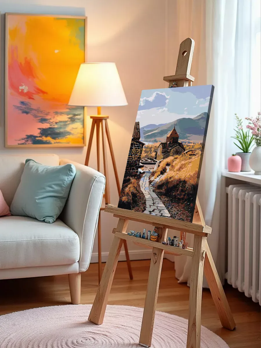 Картина по номерам «Армения: монастырь Севанаванк 40x50» — картинка 9