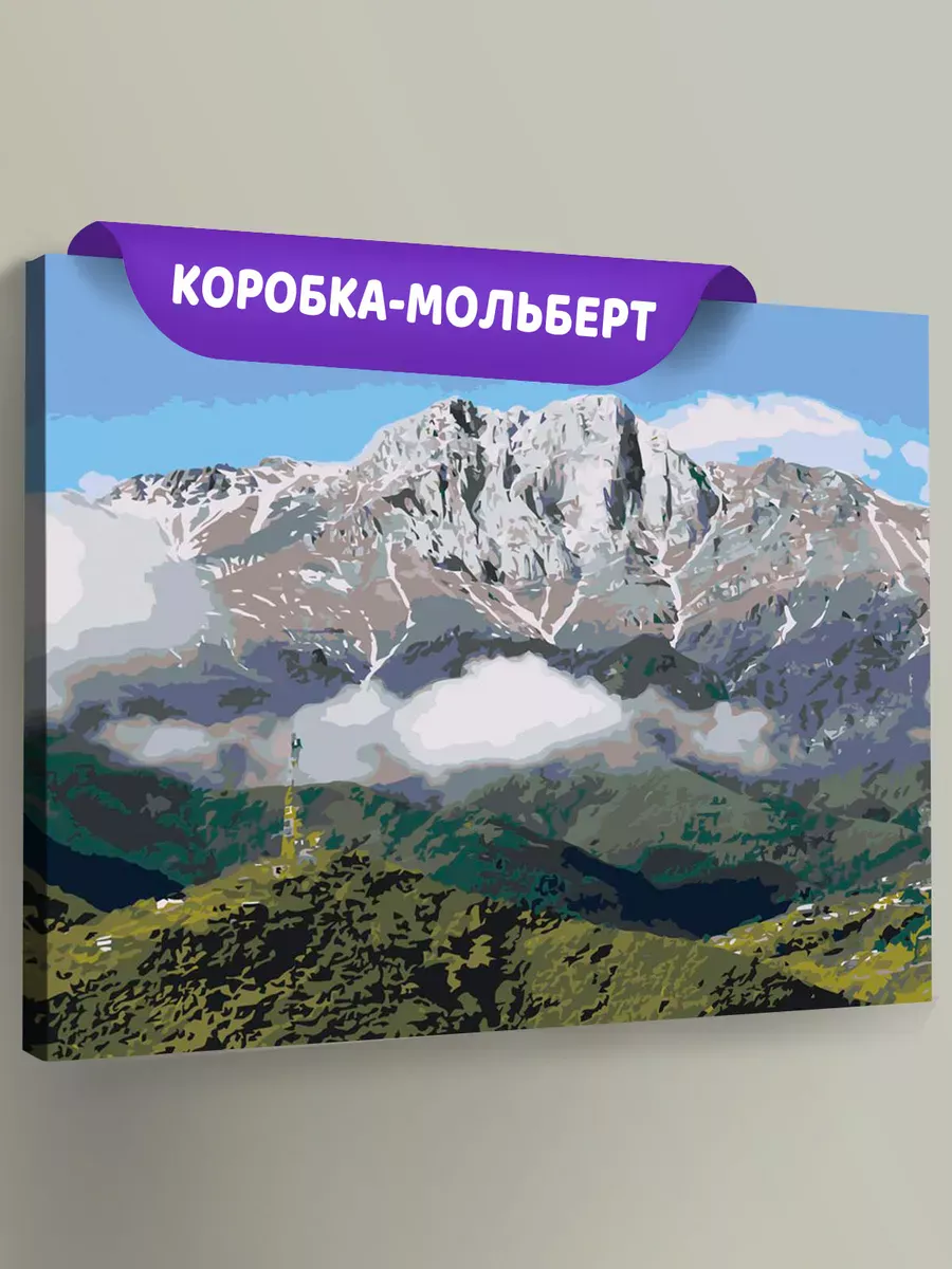 Картина по номерам «Армения: гора Хуступ, зеленый лес 40x50»