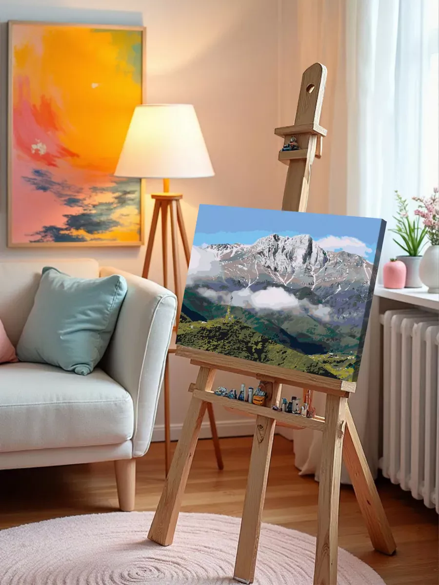 Картина по номерам «Армения: гора Хуступ, зеленый лес 40x50» — картинка 10