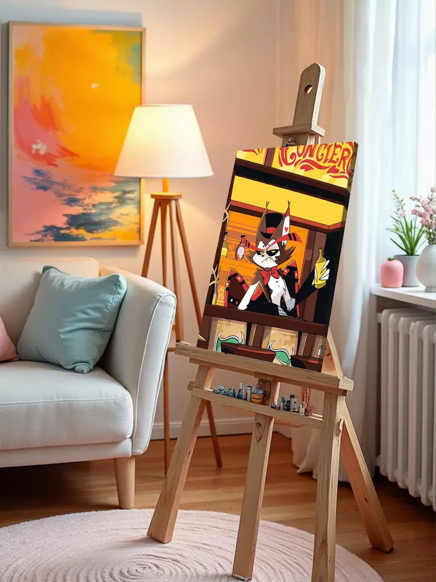 Картина по номерам «Отель Хазбин (Харбин): Хаск в баре» — картинка 9