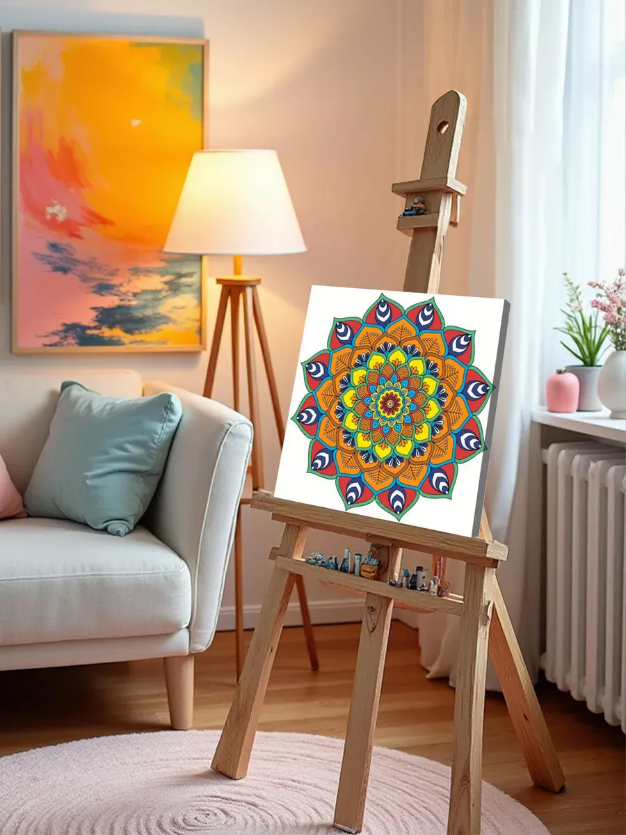 Картина по номерам «Религия, Буддизм: мандала 40x40» — картинка 9