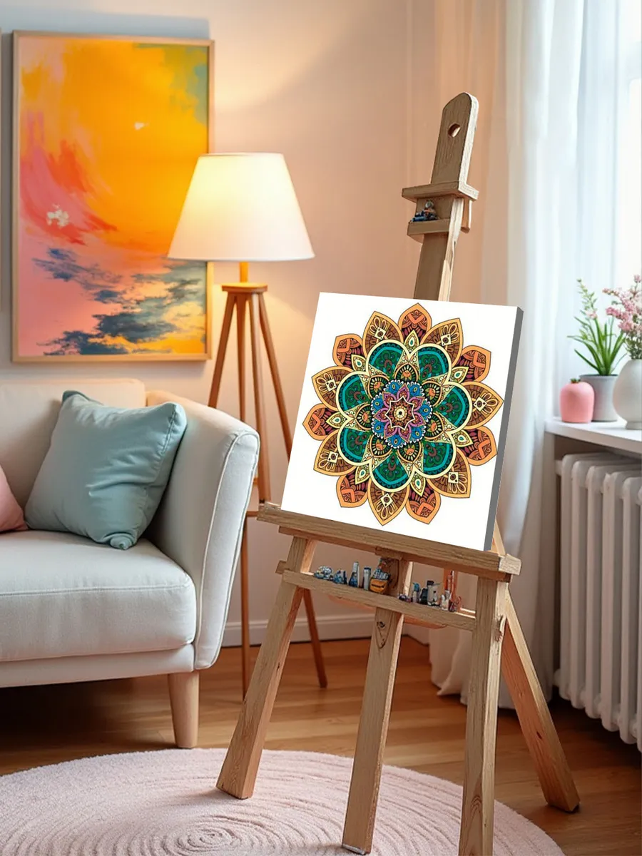 Картина по номерам «Религия, Буддизм: мандала 40x40» — картинка 9