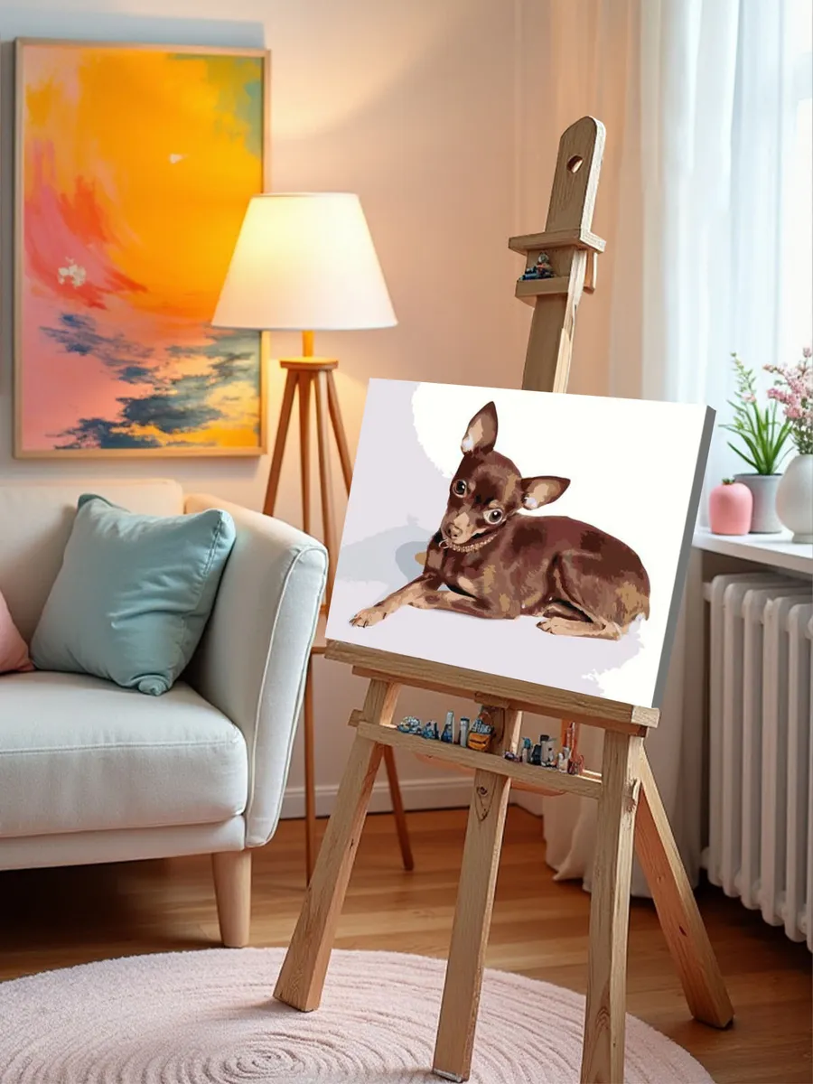 Картина по номерам «Собаки: Той терьер 40x50» — картинка 9