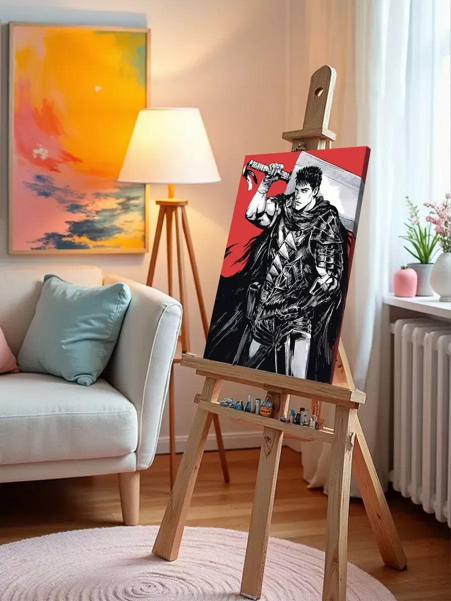 Картина по номерам «Берсерк Berserk манга аниме: Гатс 40x50» — картинка 9