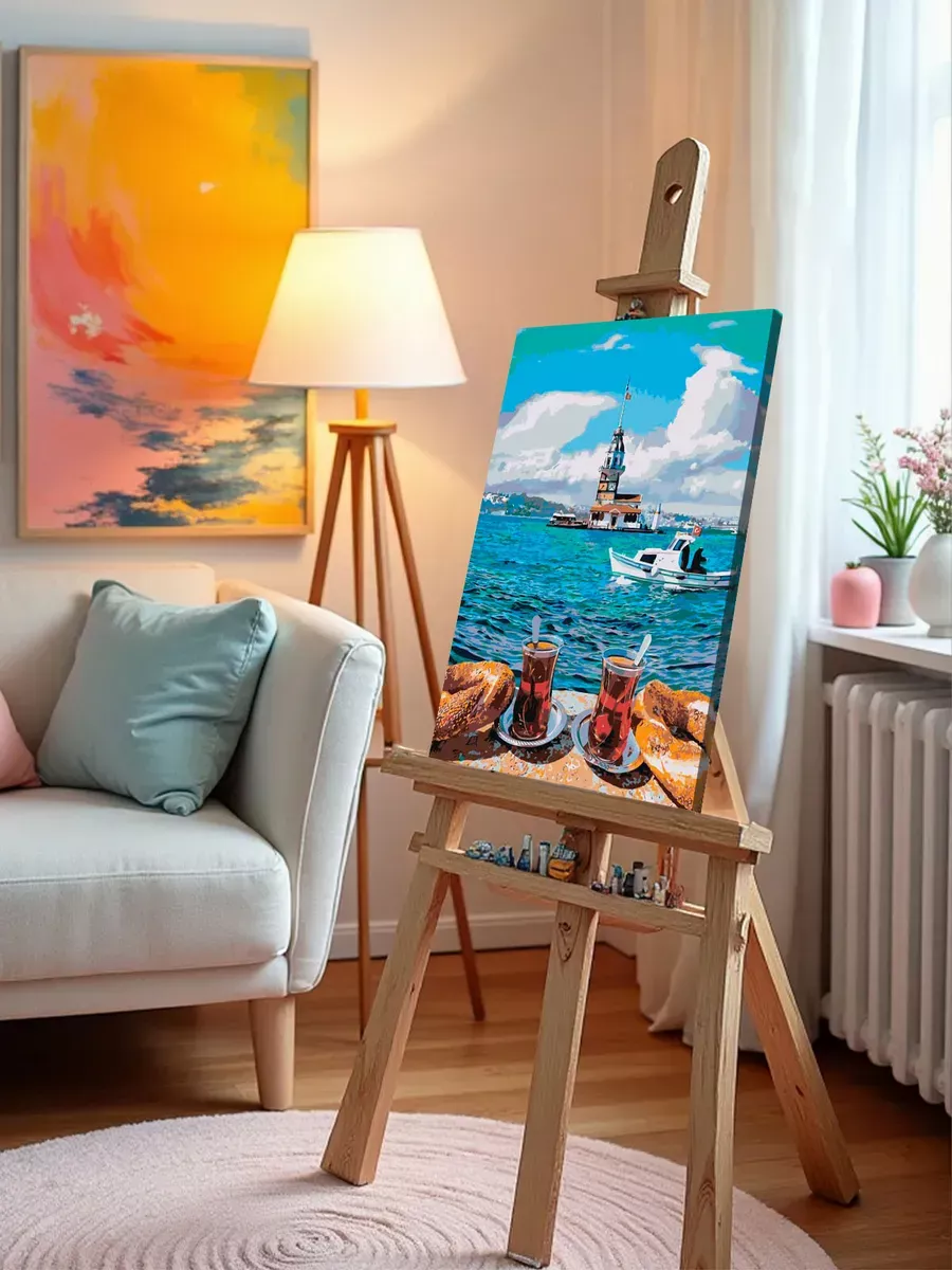 Картина по номерам «Стамбул, Турция: Девичья башня, море» — картинка 9