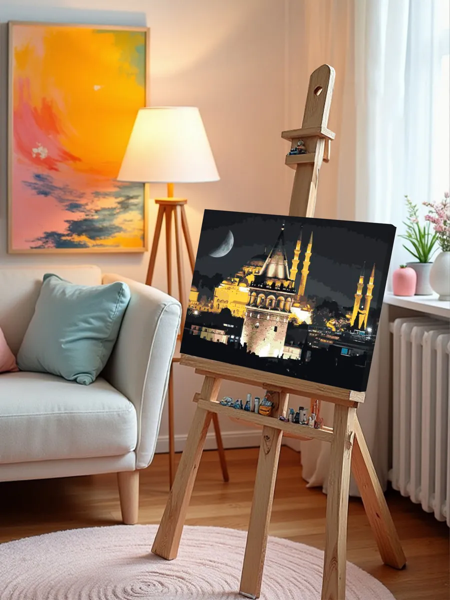 Картина по номерам «Стамбул, Турция: Галатская башня и мечеть» — картинка 9